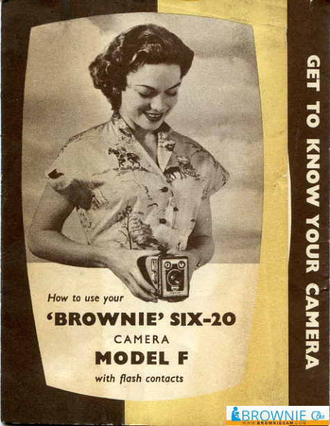 Kodak Six-20 Brownie model F manual cover