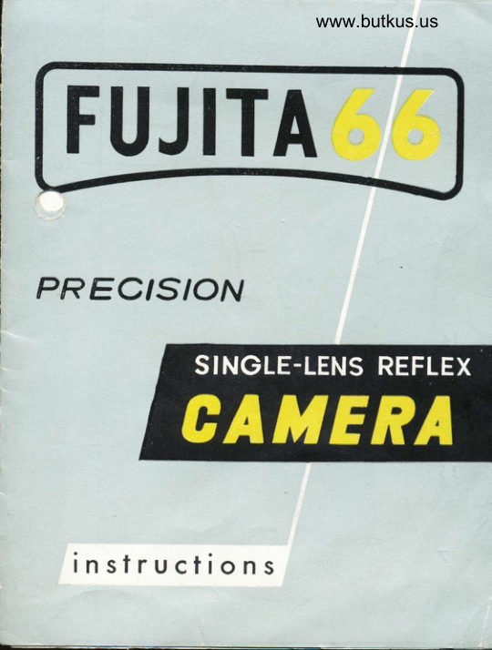 Fujifilm FUJITA 66 manual cover