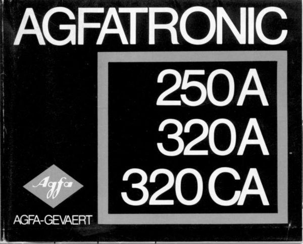 Agfa Agfatronic 250A 320A 320CA manual cover