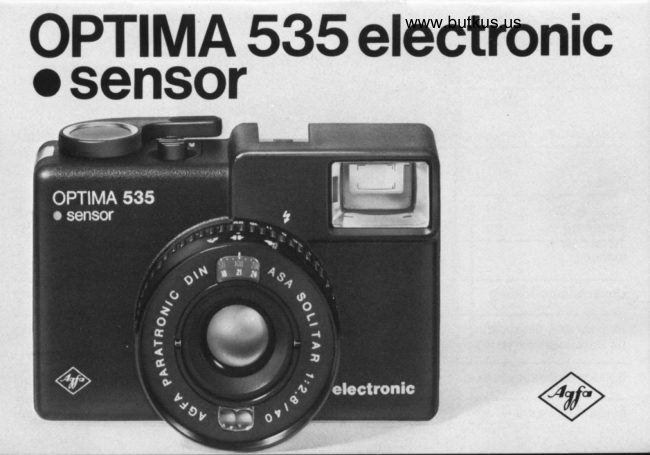 Agfa Optima 535 electronic Gebruiksaanwijzing manual cover