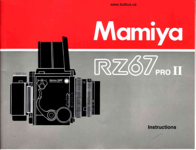 Mamiya RZ 67 pro II manual cover