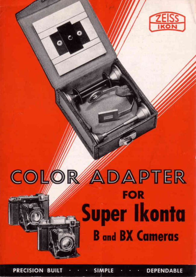 Zeiss Ikon Super Ikonta color adapter manual cover
