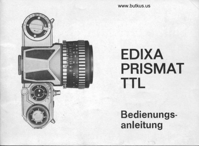 Exakta Edixa Prismat TTL manual cover