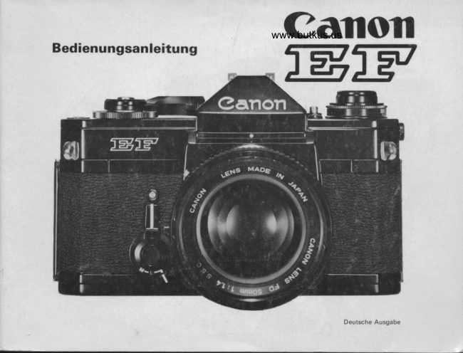 CANON EF manual cover