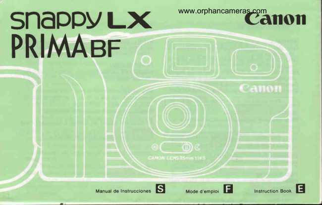 Canon Snappy LX manual cover