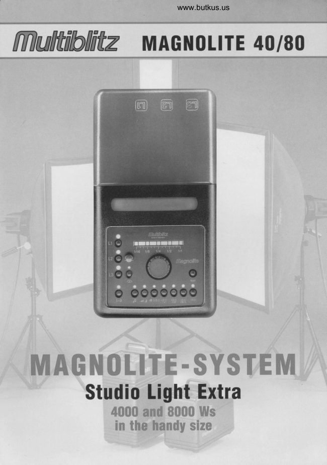 Multiblitz Magnolite 40 / 80 booklet manual cover