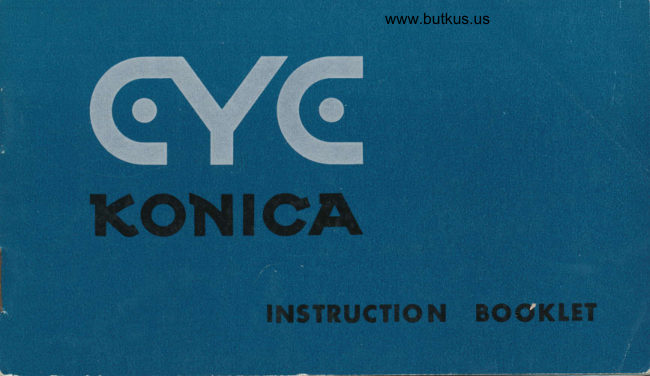 Konica CYC manual cover