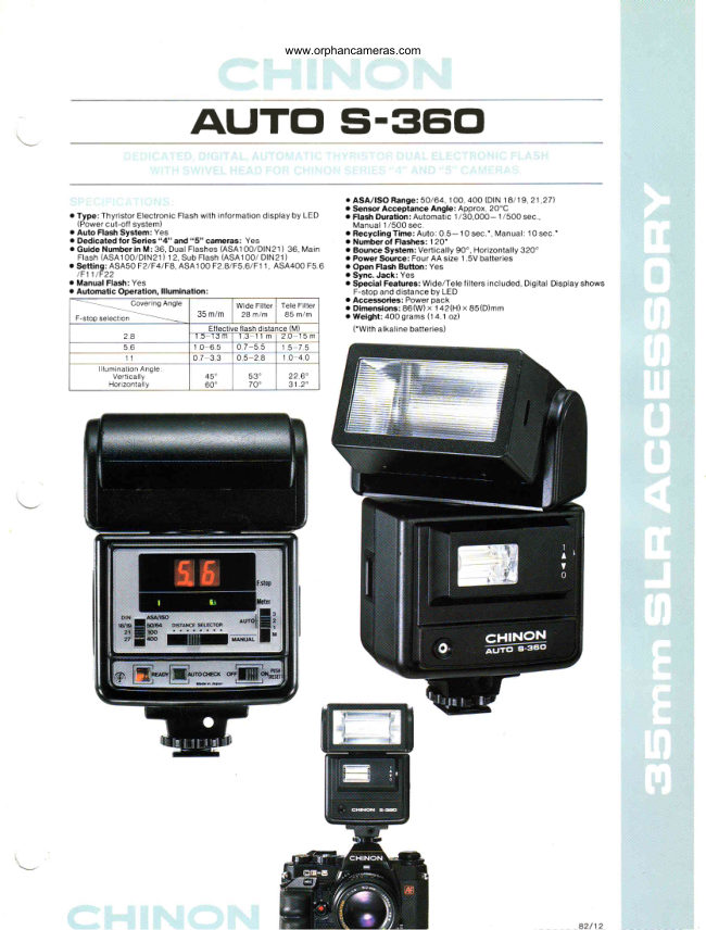 Chinon Auto S-360 Flash manual cover