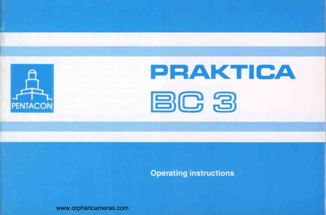 Praktica BC 3 manual cover