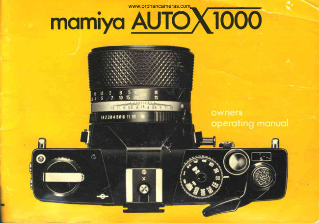 Mamiya Auto X 1000 manual cover