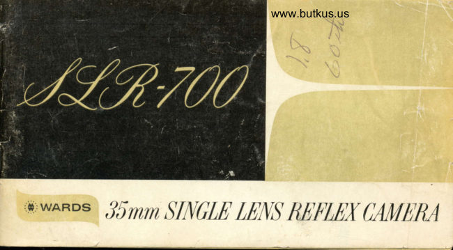 Sears SLR 700 manual cover