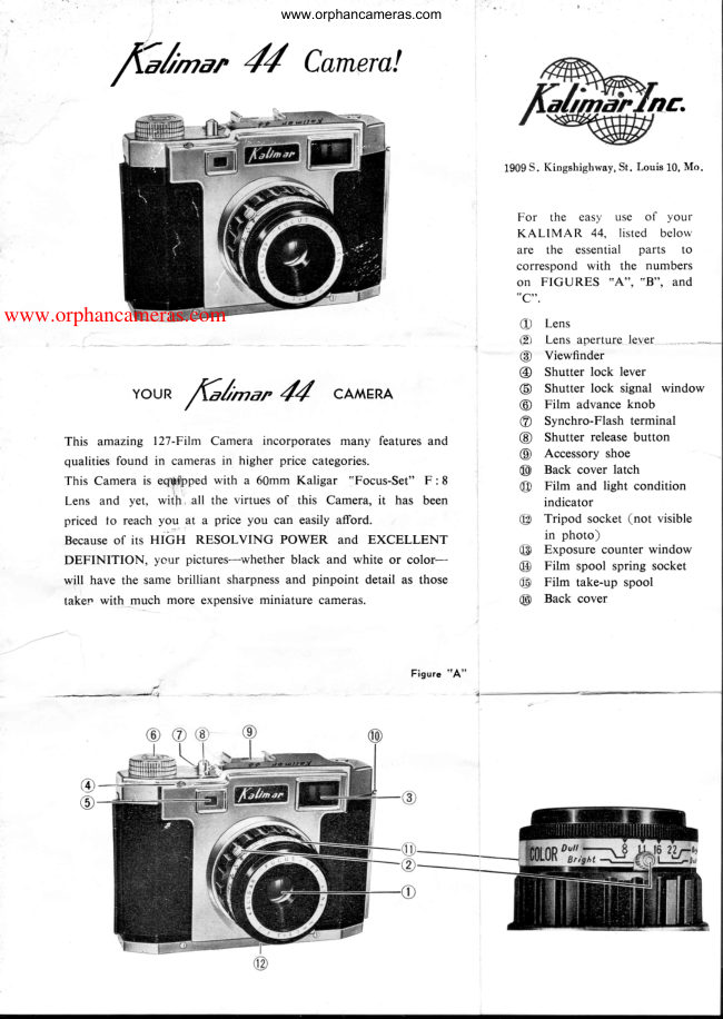 Kalimar 44 manual cover