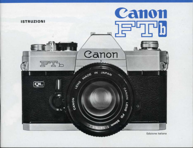 Canon FTb manual cover