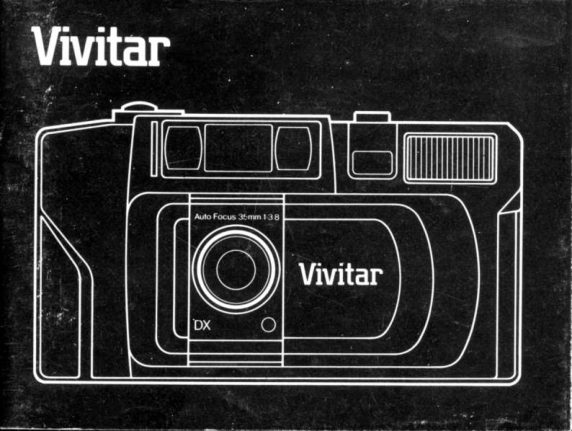 Vivitar w/35mm lens and flash manual cover