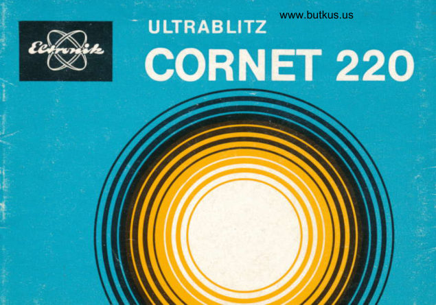 Ultrablitz Cornet 220 electronic flash manual cover