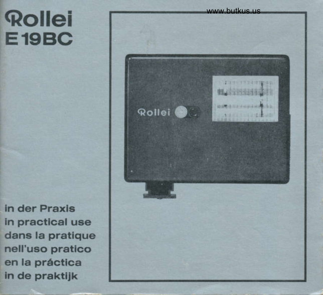 Rollei E19BC Fr manual cover