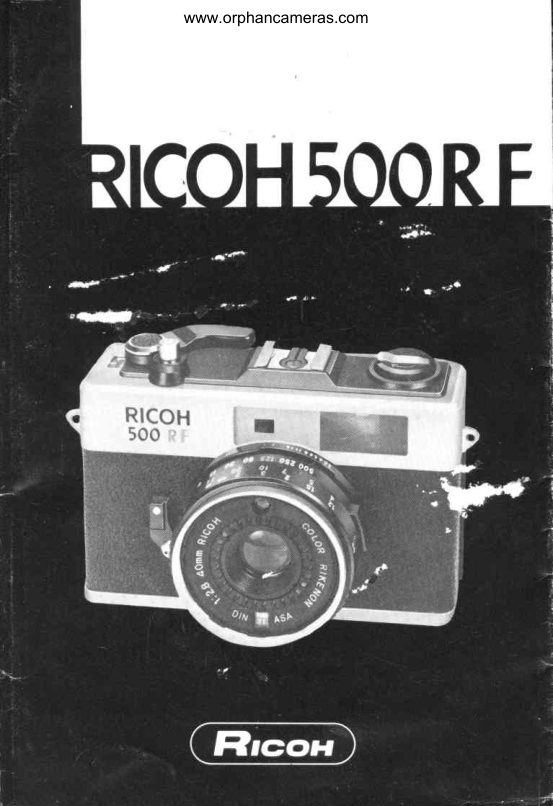 Ricoh 500RF manual cover