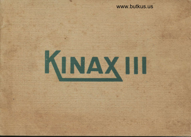 Kinax III manual cover