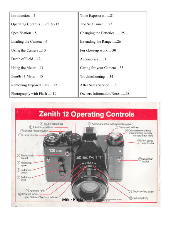 Zenith 12 manual cover