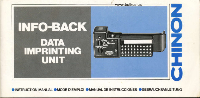 Chinon Info-back DB-010 manual cover