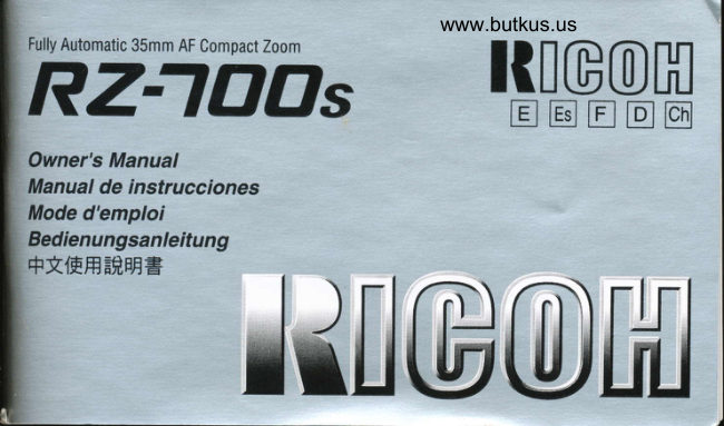 Ricoh RZ-700s manual cover