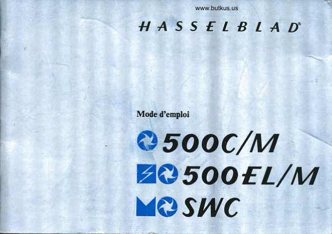Hasselblad 500 C/M EL/M SWC manual cover