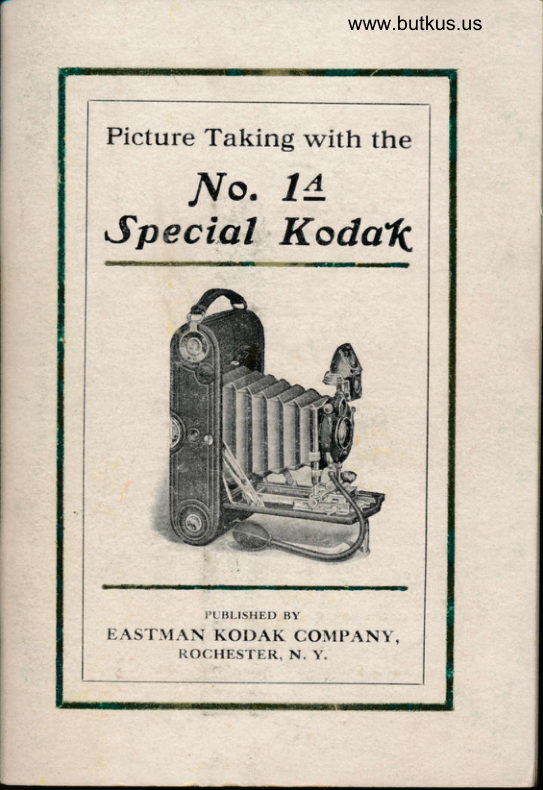No. 1A Special Kodak manual cover