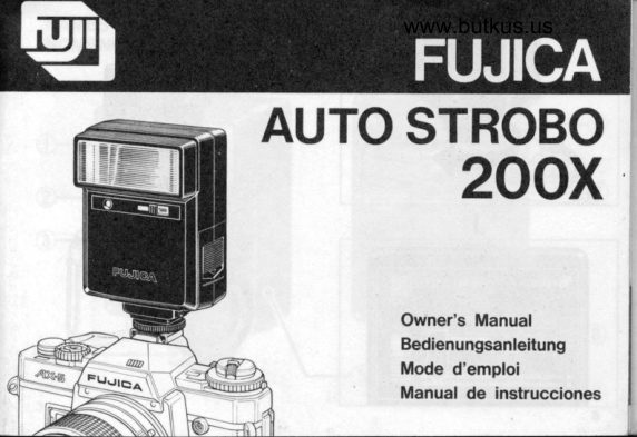 Fujica Auto Strobo 200x manual cover