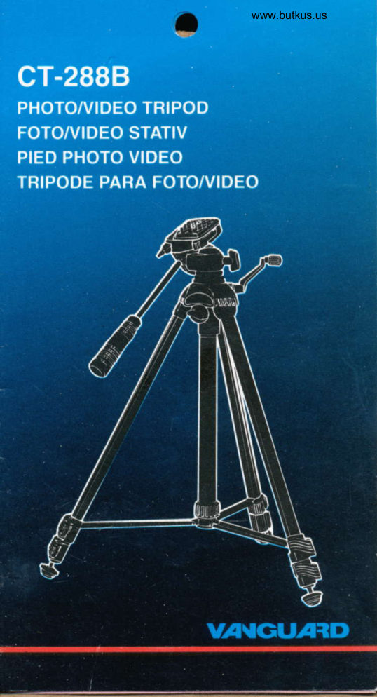 Vanguard CT-288B Tripod manual cover