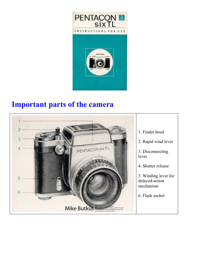 Pentacon_Six TL manual cover
