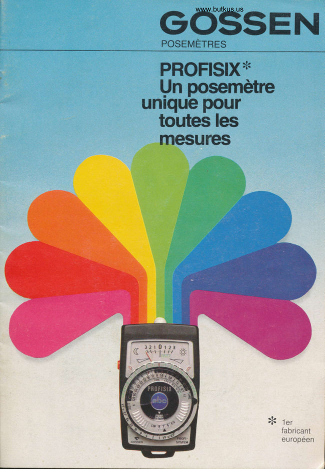 Gossen Profisix - booklet manual cover