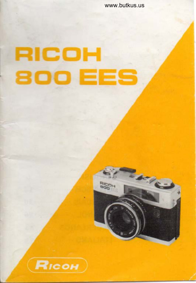 Ricoh 800 Ees manual cover