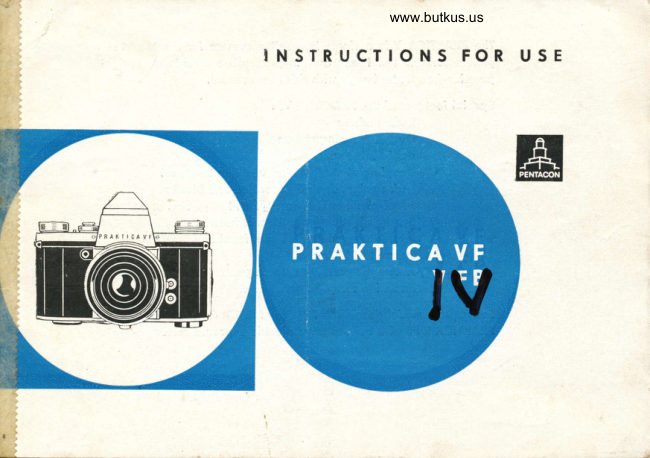 Praktica VF - IV - Color, single pages manual cover