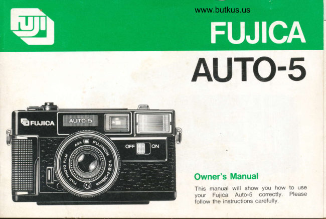 Fujica Auto-5 manual cover