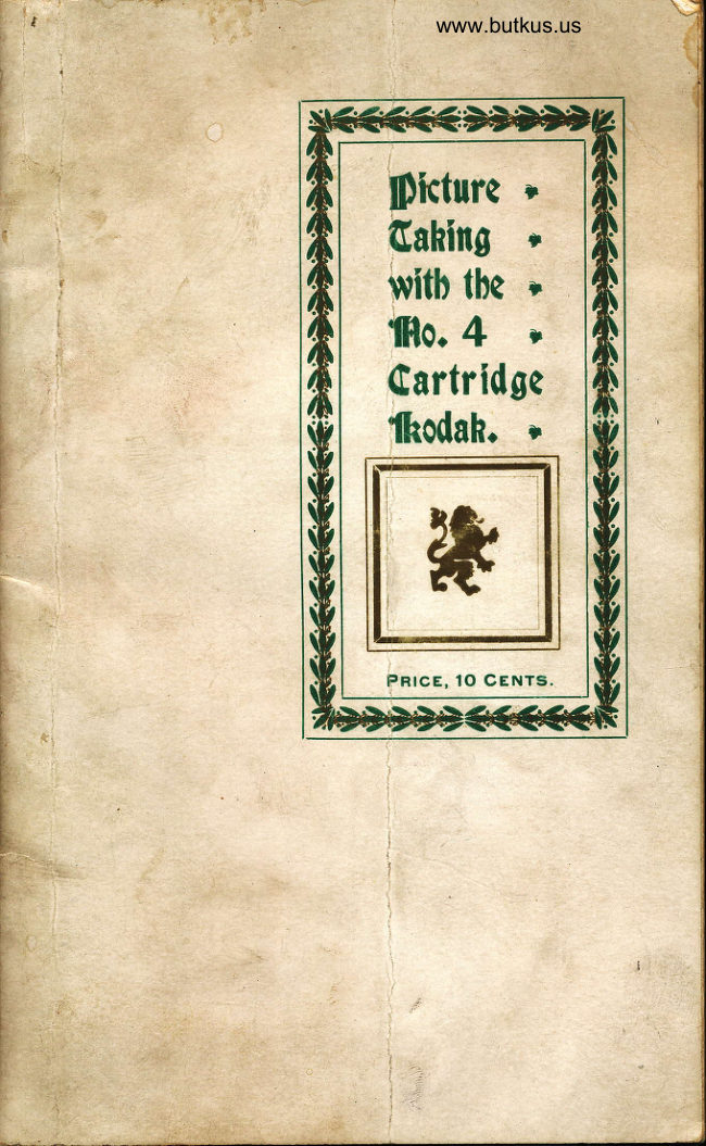 Kodak No. 4 cartridge manual cover