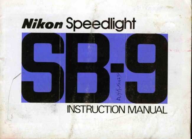 Nikon SB-9 manual cover
