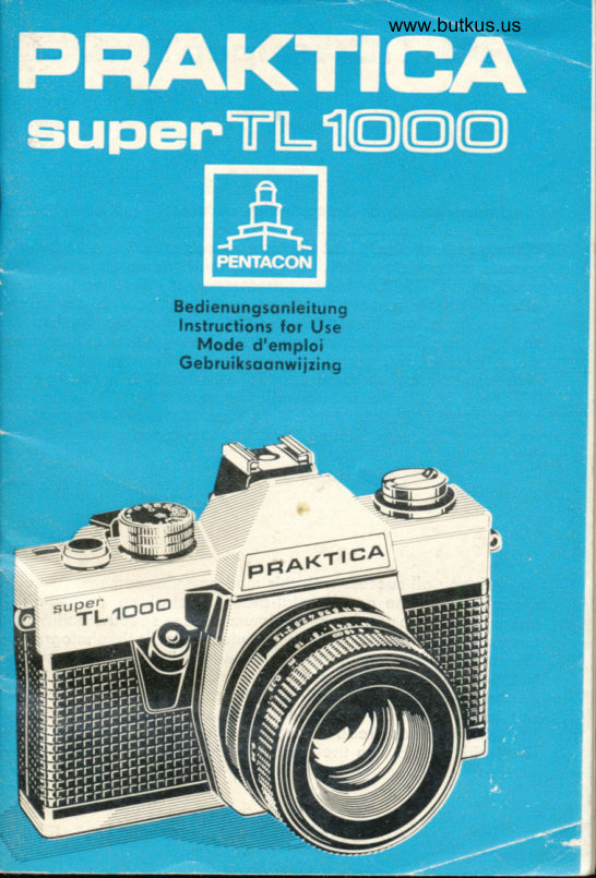 Praktica Super Tl 1000 manual cover