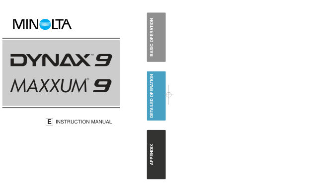 Minolta Maxxum 9/Dynax 9 manual cover