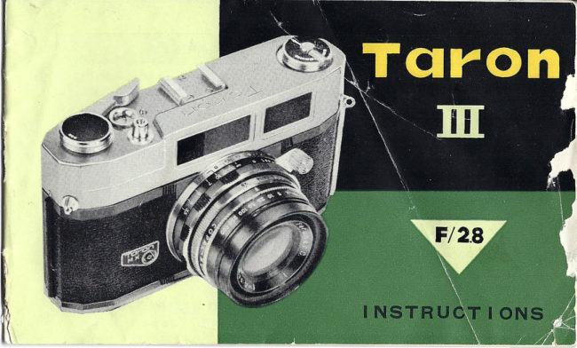 Taron III manual cover