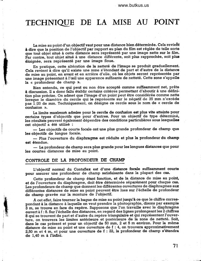 Zeiss Ikon Contaflex La pretique du Pt. 2 manual cover