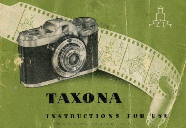 Zeiss Ikon Taxona manual cover