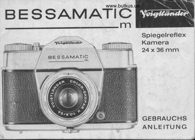 Voigtlander Bessamatic M manual cover