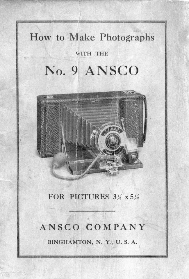 Ansco No. 9 manual cover