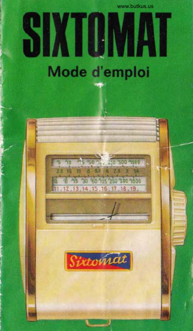 Gossen Sixtomat manual cover