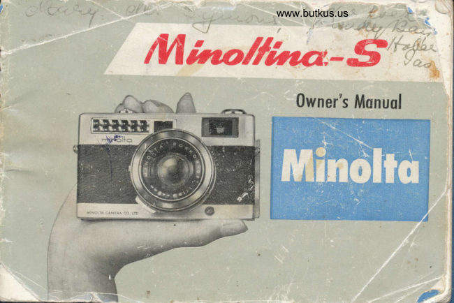 Minolta Minoltina - S manual cover