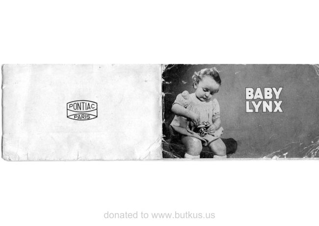 Baby Lynx by Pontiac manual cover