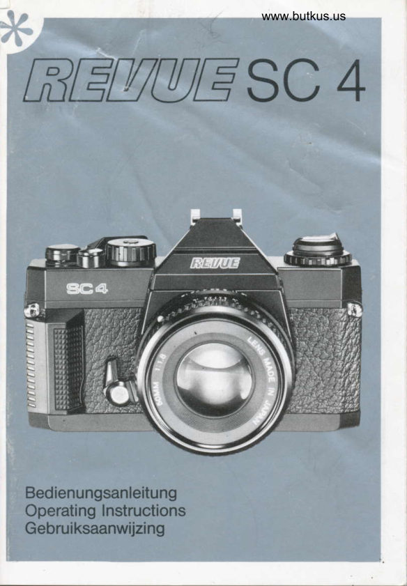 Revueflex SC 4 manual cover