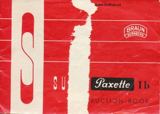 Braun Super Paxette IB manual cover
