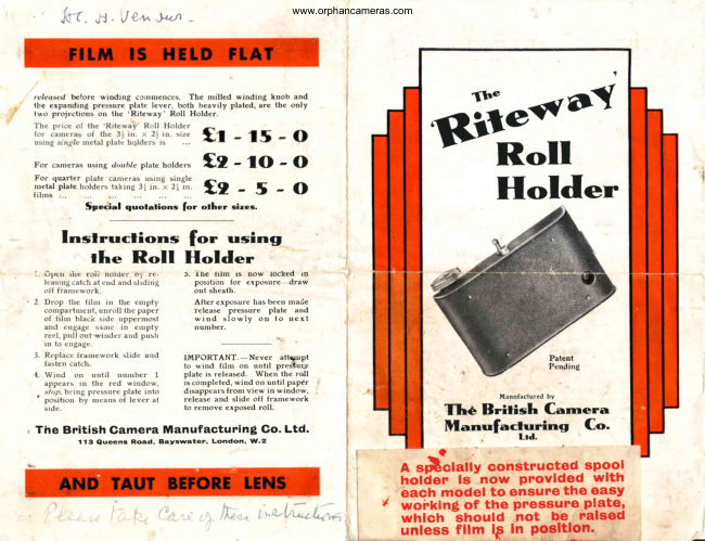 Riteway Roll Holder DF manual cover