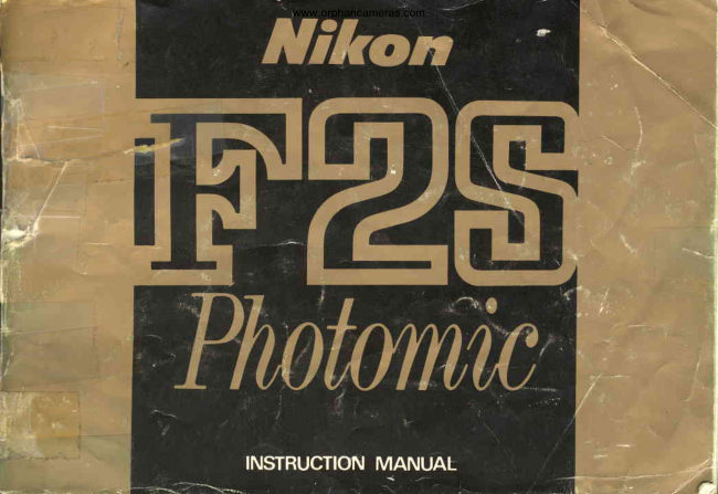 Nikon F2s BOOKLET manual cover
